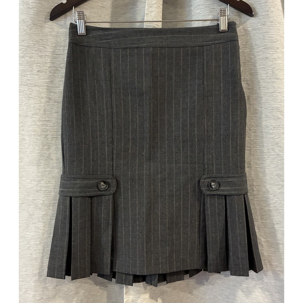 Vintage Y2K BCX Pleated Skirt Juniors Size 7 Academia Preppy Classic Pin Stripe‎